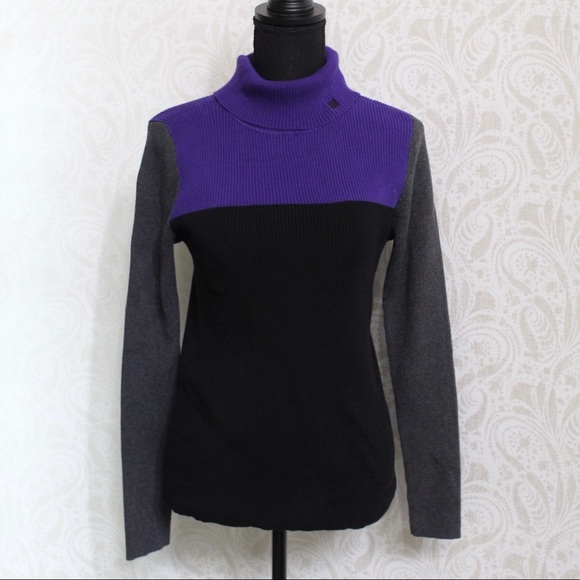 Lauren Ralph Lauren Sweaters - 🍁Lauren Ralph Lauren retro color block turtleneck